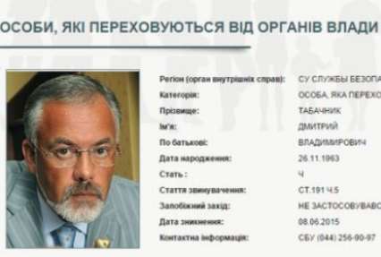 Экс-министр образования Табачник объявлен в розыск