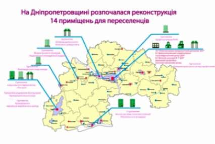 На Днепропетровщине началась реконструкция 14 заброшенных зданий для размещения 2 тысяч переселенцев (список)
