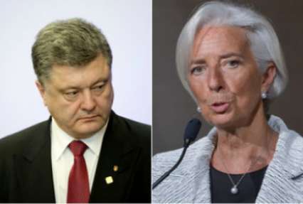 Порошенко и Лагард обсудили работу МВФ с Украиной