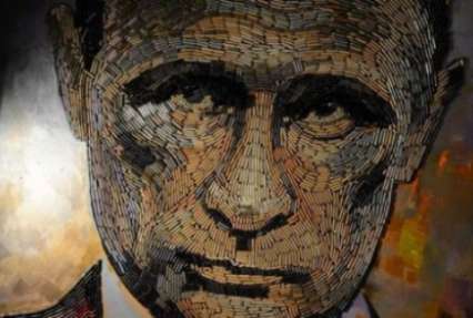 Украинская художница создала портрет Путина из гильз