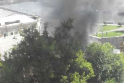 В центре Харькова заметили клубы черного дыма