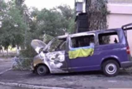 В Николаеве сожгли автомобиль активиста, напавшего на Царева