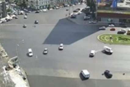 В Сети появилось видео киевской аварии со 