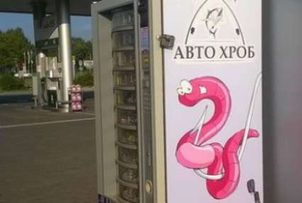 Во Львове появился автомат по продаже червей